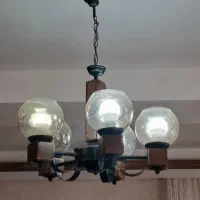 لوستر چوبی فلز در حد نو