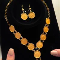 سرویس آبکاری طلا طرح سکه ای مدل الیزابت