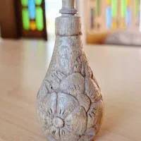 سرمه دان منبت شده از چوب گردو