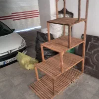 استند گلدان  چوبی