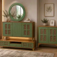 آینه کنسول میز تلوزیون جاکفشی  پاف