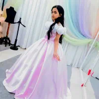 لباس عروس مجلسی دخترانه بچگانه ساتن تولیدی الیسا