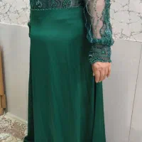 لباس مجلسی سبز سایز 45