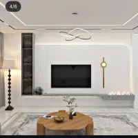 اجرای کناف کاذب تایل کابینت و رنگ امیزی ساختمان