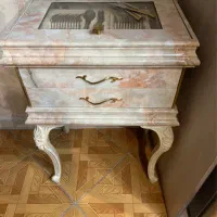 کنسول قاشق و چنگال رنگ ماربل پایه دار ۳ طبقه