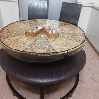 سرویس غذاخوری میز با2صندلی و1نیمکت