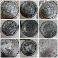 تابلو مسی قلم و آفتابه پارچ مسی