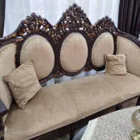 مبل استیل سلطنتی 9 نفره تمام چوب گردو