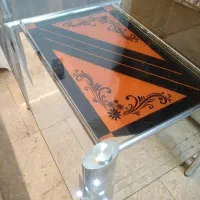 میز شیشه ای فلزی
