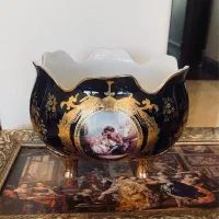ظرف طلاکوب سرمه ای