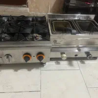 فروش لوازم فست فود گاز ۴ شعله و سرخ کن و غیره