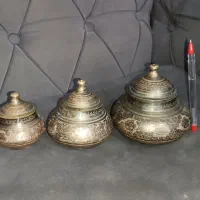 قندان مسی قلم کاری