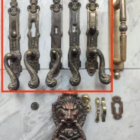 دستگیره های درب برنجی ایتالیایی قدیمی