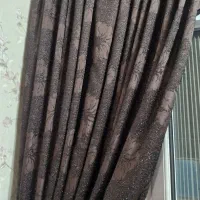 دوعدکور پرده با دوعدد گل میخ شرابه