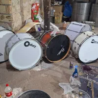 سنج عربی‌. دسته طبل نمدی.پوست خارجی. دری طبل