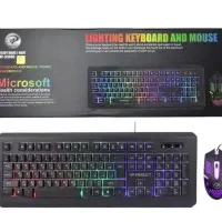 ست کیبورد و ماوس HP XP-12300R ضدآب و چراغ‌دار