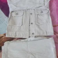 کت و شلوار کتان دخترانه