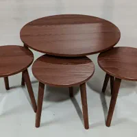 جلو مبلی جلومبلی و میز عسلی گرد وکیوم پایه مخروطی
