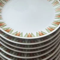بشقاب چینی بسیار قدیمی وکاسه ماست چینی
