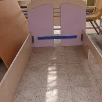تخت یکنفره ام دی اف همراه ۲عدد کف چوب و ام دی اف