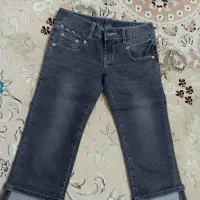 شلوارک لی خاکستری رنگ
