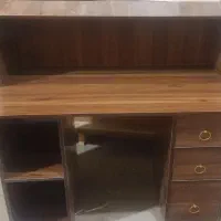 میز تحریر قهوه ای سه کشو