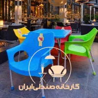 میز و صندلی پلاستیکی مدل سامان ناهارخوری کافه باغی