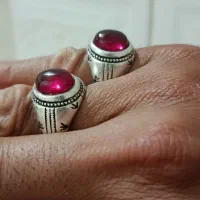 انگشتره نقره یاقوت