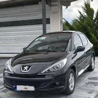 207 مشکی سقف شیشه ای دنده