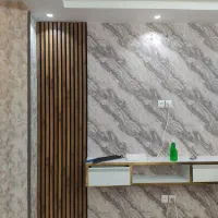 نقاشی ساختمان  نصب کاغذ دیواری سقف کیشسان با اقساط