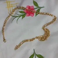 زنجیر گردنبند رنگ ثابت  و دو عدد صف حه بر ش
