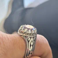 انگشتر آمتیس رکاب دستساز و یک انگشتر  فیروزه