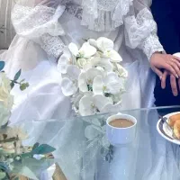 لباس عروس اروپایی دانتل سایز ۴۲