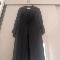 پالتو پاییزه فری سایز رنگ مشکی جنس سویت