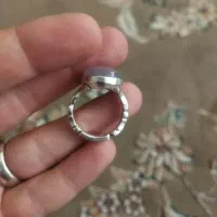 انگشتر عقیق سوسنی کبود...انگشتر فیروزه آبی