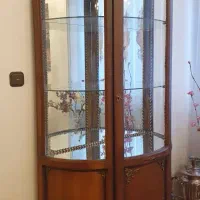 بوفه چوب وبرنز سه طبقه  آینه ای