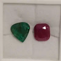 نگین زمرد زامبیا درجه ۱ و یاقوت جگدلک افغانستان
