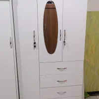 جا لباسی  1 متری سفید  ( کمد لباس )