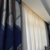 ۱۵ متر پرده حریر و دستک