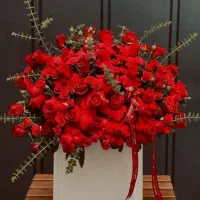 دسته گل قرمز سفارش برای امشب