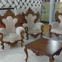 مبل۹نفره سلطنتی تمام چوب موفت