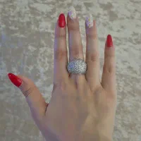 انگشتر زنانه نقره ای رنگ