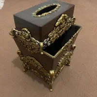 جا دستمال کاغذی با سطل طرح سلطنتی
