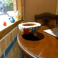 کاسه سُفالی فرش شده