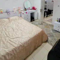 سرویس خواب دونفرهMDFسفیدتخت،دراور،آینه وپاتختی