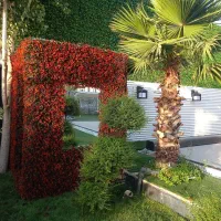 چمن مصنوعی + فنس چمنی و برگی + گرینوال + آکاردئونی