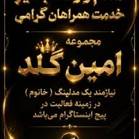 استخدام مدلینگ خانوم برا پیج اینستاگرام(طلا فروشی)