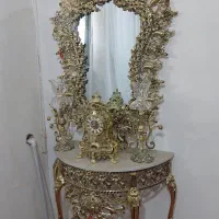 آینه و شمعدان طرح برنز