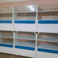 ویترین فروشگاهی MDF سه طبقه با نورپردازی