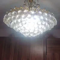 لوستر تمام گوی کریستال ۶ شاخه